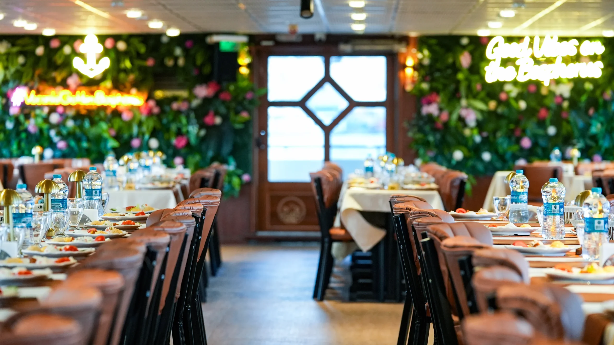 Dinner cruise dining room